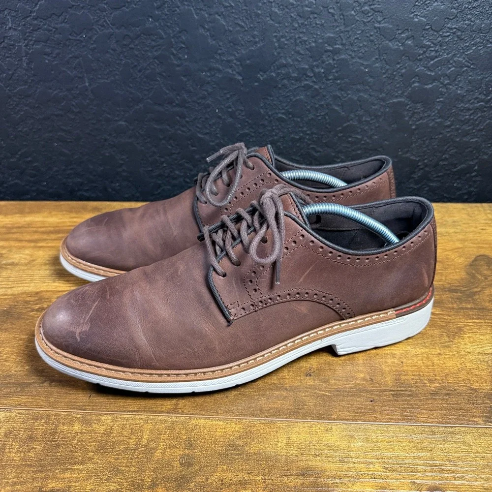 Cole Haan Grand Series C35083 Brown Leather Oxford Wingtip Shoes Mens 10.5M